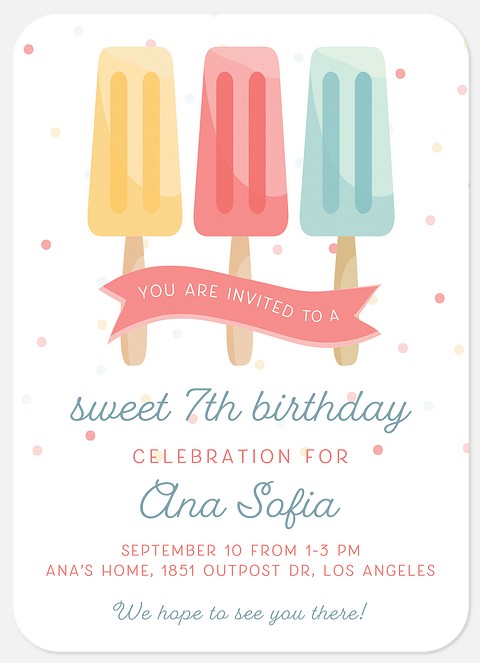 A Sweet Soirée  Kids' Birthday Invitations