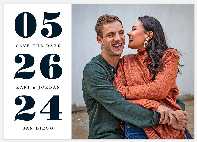 Bold Date Save the Date Photo Cards