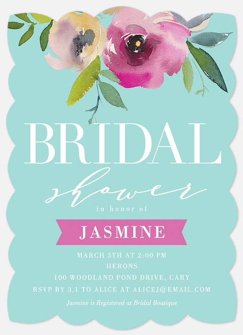 Garden Bloom Bridal Shower Invitations