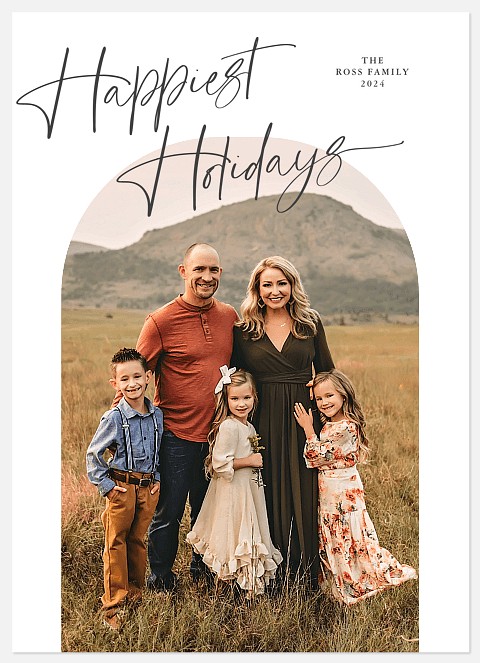 Simple Arch Holiday Photo Cards