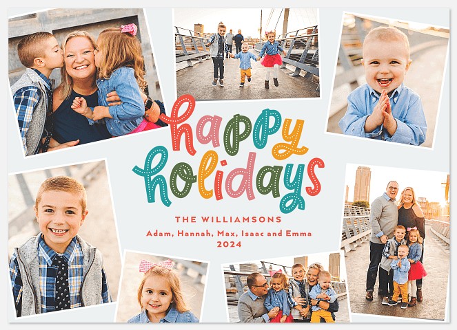 Rainbow Vibes Holiday Photo Cards