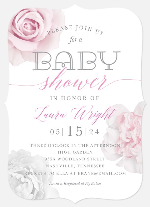Floral Bouquet Baby Shower Invitations