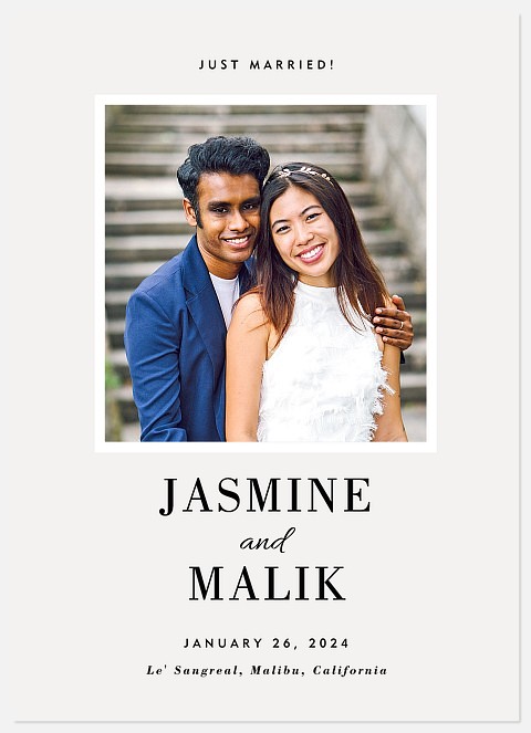 Minimalist Wedding Announcements