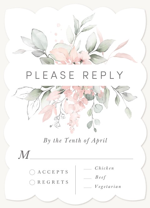 Delicate Bouquet Wedding RSVP Cards