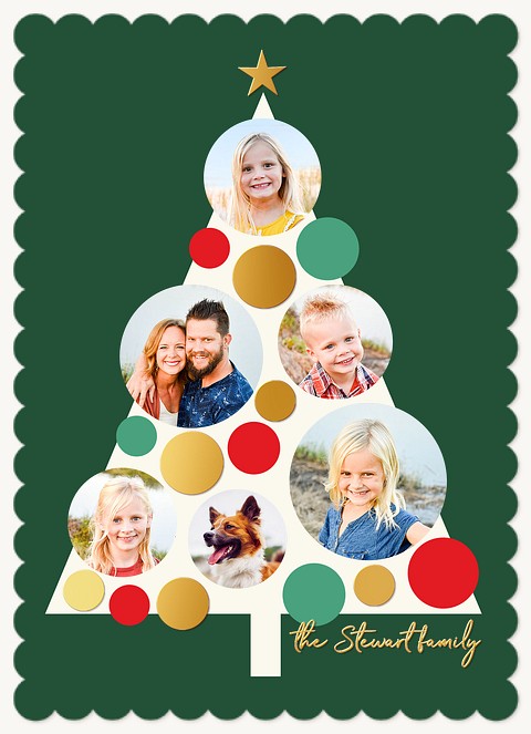 Festive Tree Personalized Holiday Cards