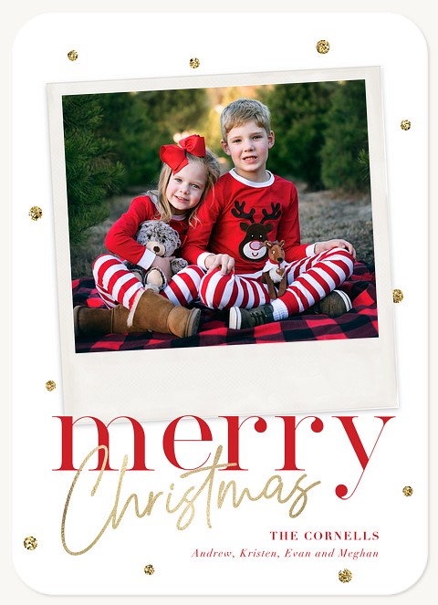 Christmas Snapshot Personalized Holiday Cards