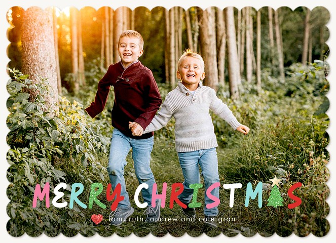 Colorful Christmas Personalized Holiday Cards