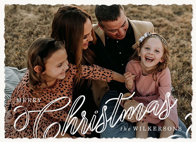 Christmas Script Personalized Holiday Cards