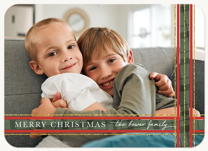 Gift Wrapped Personalized Holiday Cards