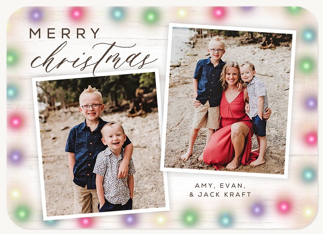Bright Lights Aglow Personalized Holiday Cards