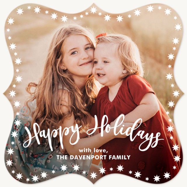 Star Frame Personalized Holiday Cards