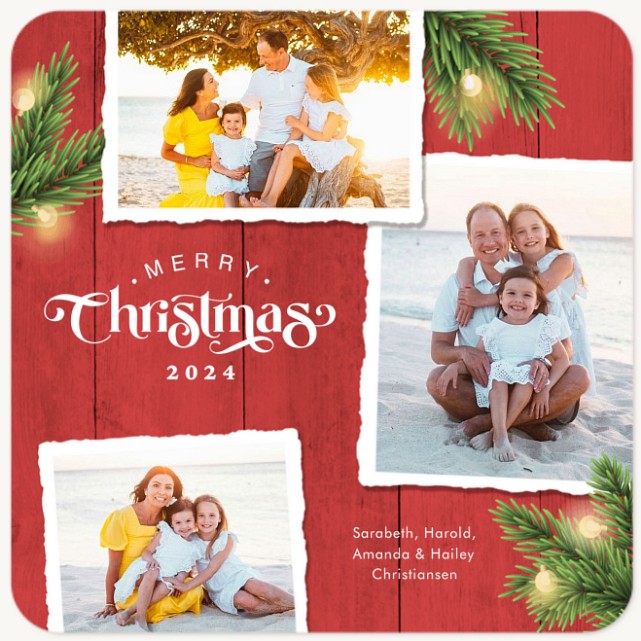 Glowing Lights Personalized Holiday Cards