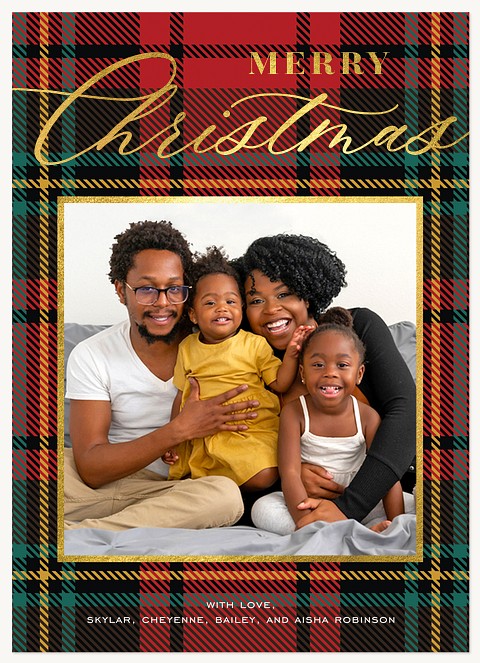 Classic Tartan Personalized Holiday Cards