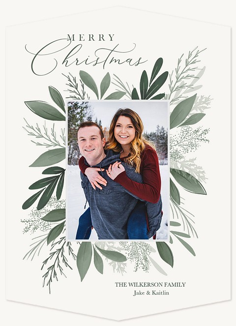 Winter Greens Personalized Holiday Cards