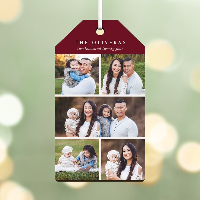 Maroon Gallery Personalized Ornaments