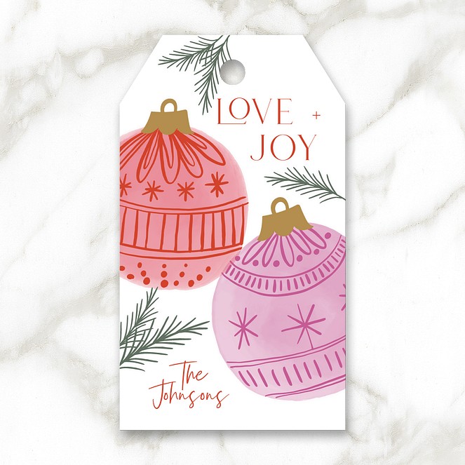 Joyful Ornaments Custom Gift Tags
