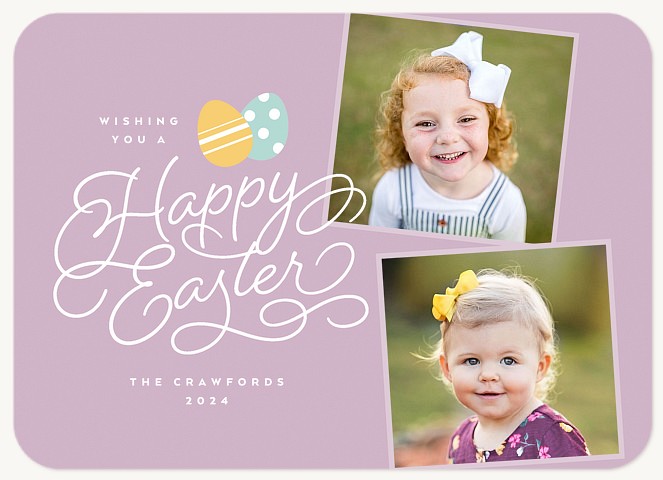 Swirling Script Easter Cards