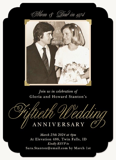 Special Snapshot Wedding Anniversary Invitations