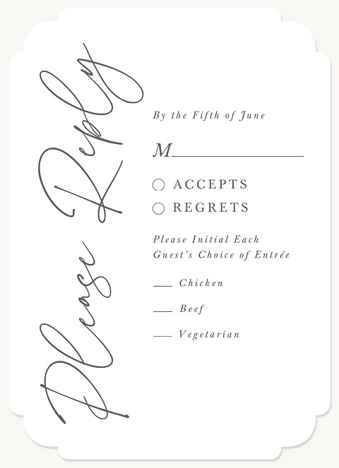 Side Script Wedding RSVP Cards