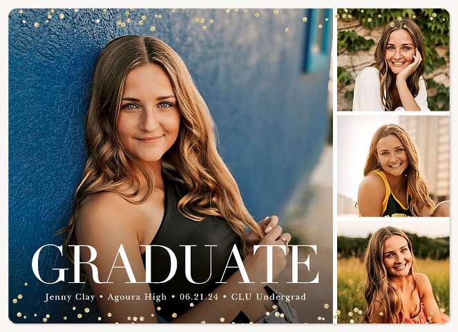 Sprinkled Confetti Graduation Cards