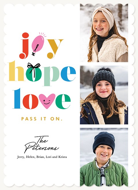 Iconic Joy Personalized Holiday Cards