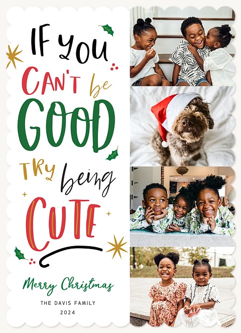 Being Cute Personalized Holiday Cards