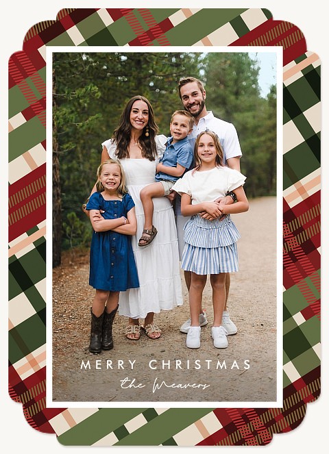 Perfectly Plaid Personalized Holiday Cards