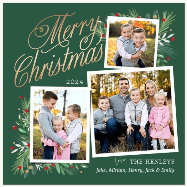Bountiful Bunch Personalized Holiday Cards