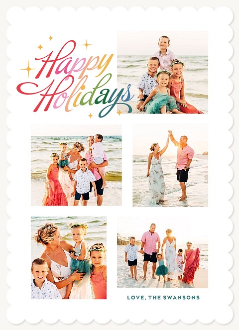 Cheerful Collage Personalized Holiday Cards