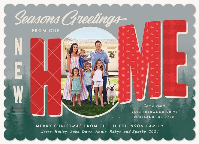 New Home Postcard Personalized Holiday Cards