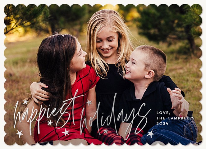 Happy Stars Personalized Holiday Cards