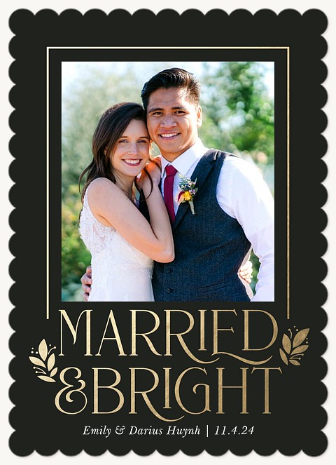 Married & Bright Personalized Holiday Cards