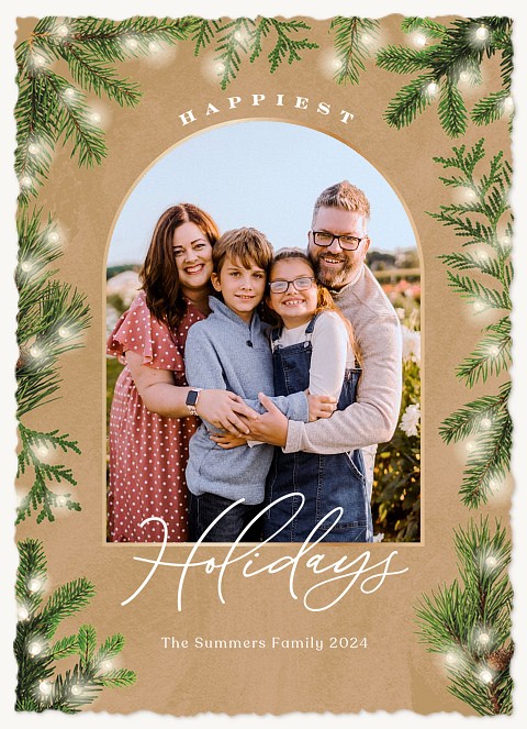 Pine Arch Personalized Holiday Cards