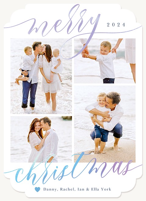 Shimmering Moments Personalized Holiday Cards