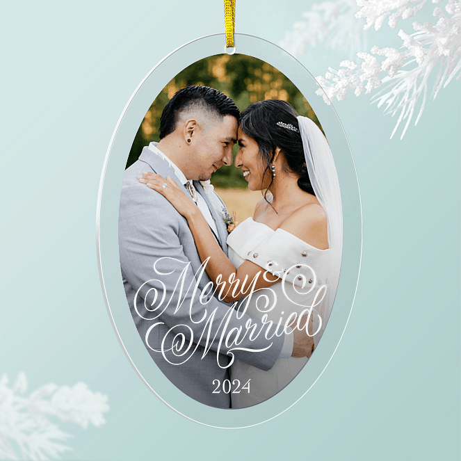 Elegantly Wed Personalized Ornaments