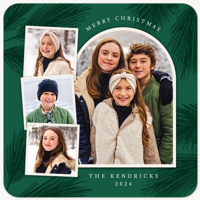 Evergreen Elegance Personalized Holiday Cards