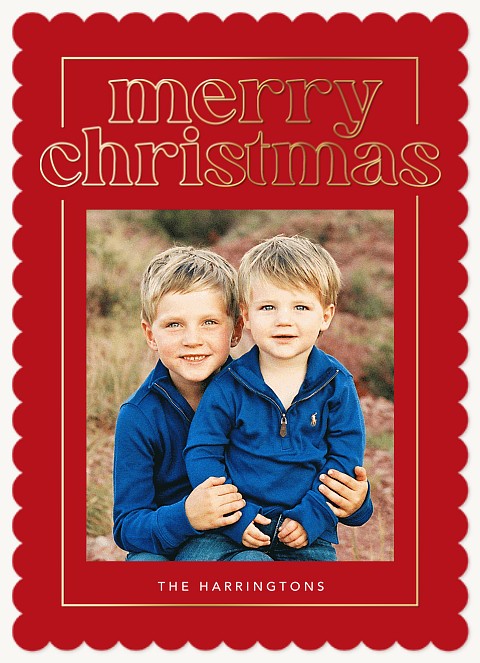 Christmas Border Personalized Holiday Cards