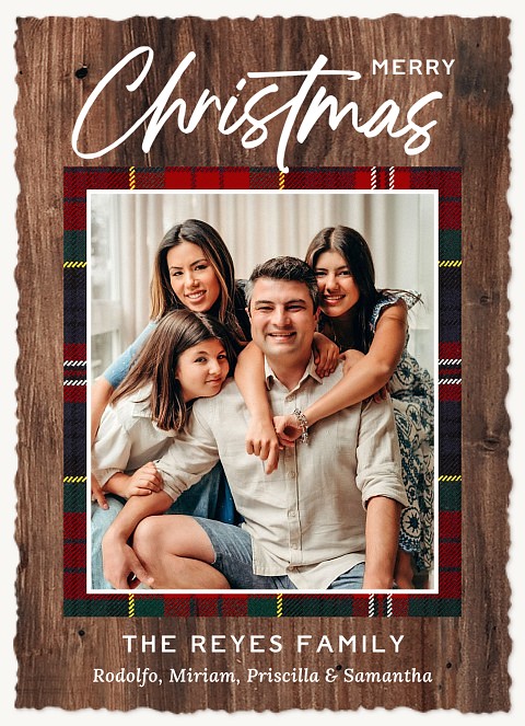 Flannel Layer Personalized Holiday Cards