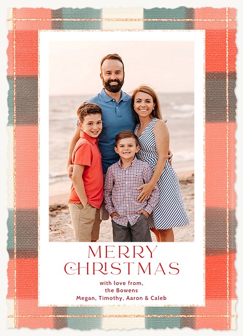 New Plaid Personalized Holiday Cards