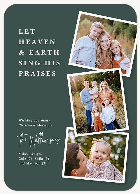 Sing His Praises Personalized Holiday Cards