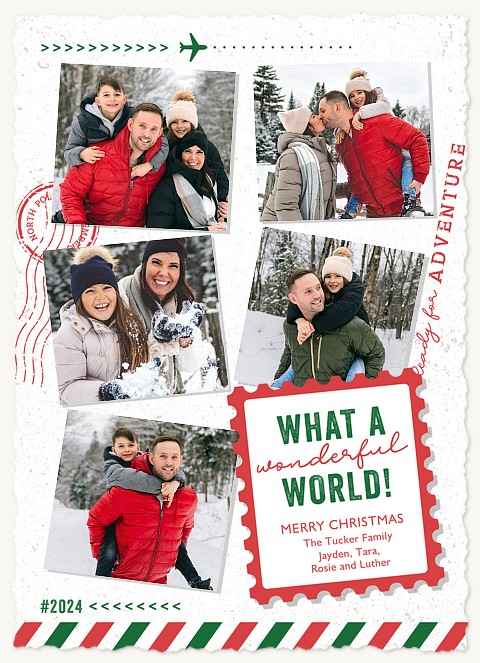 Wonderful World Personalized Holiday Cards