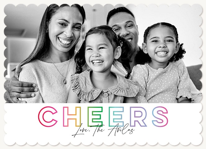 Colorful Cheer Personalized Holiday Cards