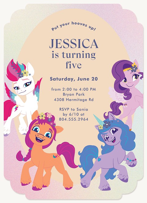 My Little Pony Hooves Up! Kids Birthday Invitations