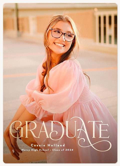 Delicate Flourish Graduation Cards