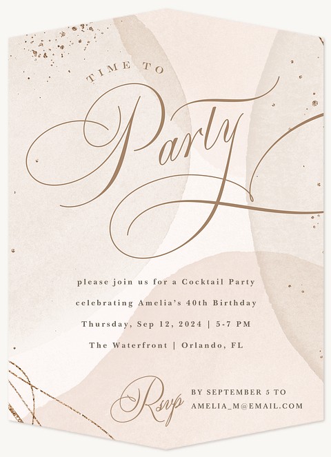 Time to Party Adult Birthday Party Invitations