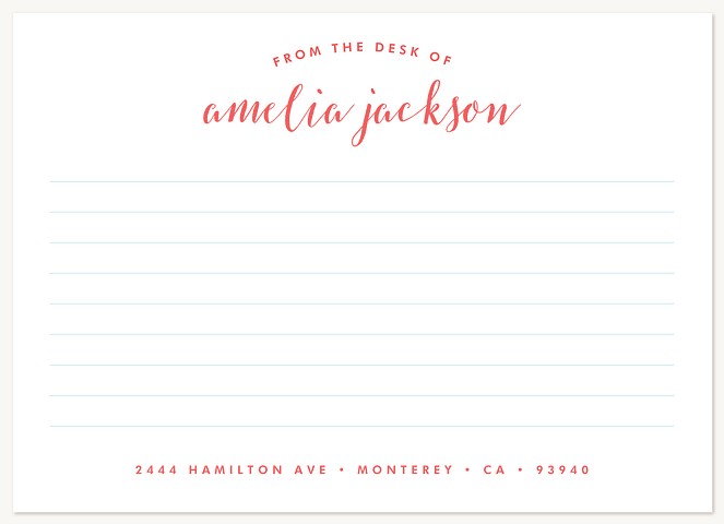 Index Note Card Stationery