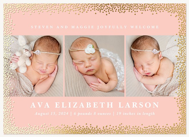Sprinkled with Love Baby Announcements
