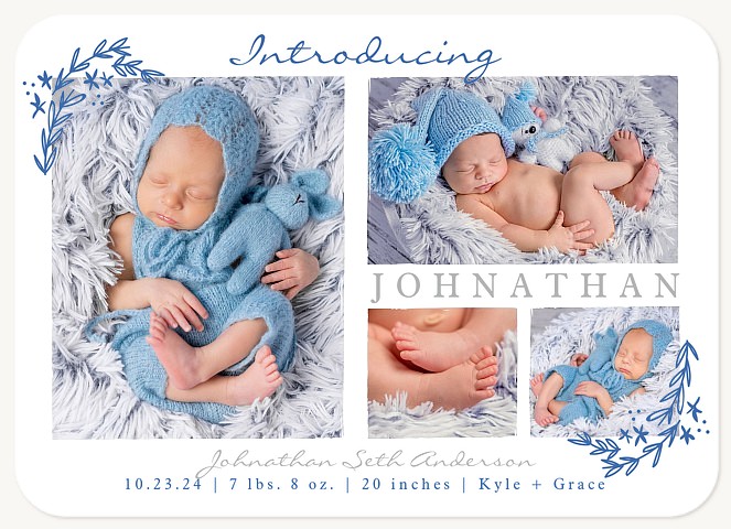 Charming Details  Baby Announcements