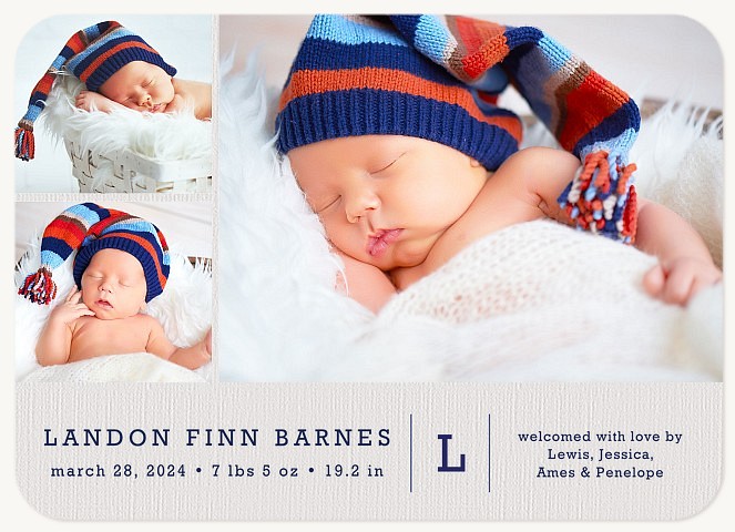 Simple & Sweet Boy Baby Announcements