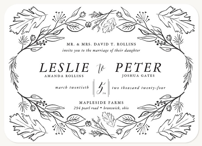 Fairytale Foliage Wedding Invitations